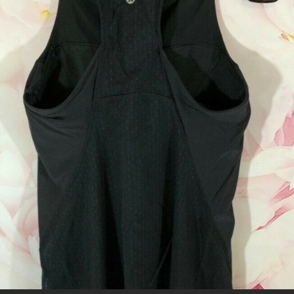 Lululemon Sheer Back Polka Dot Black Tank Top Shir - Picture 5 of 7